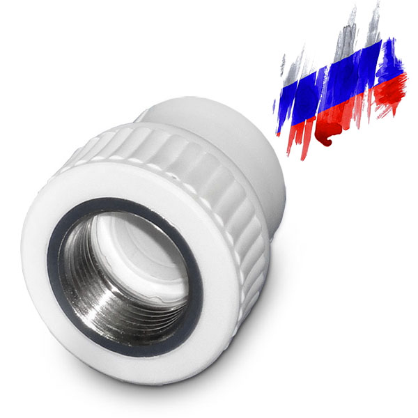 Соединитель с внутренней резьбой PPR white Соединитель с внутренней резьбой PPR white