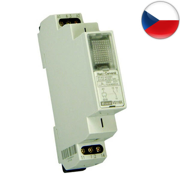 Промежуточное реле VS116U/зеленый 16А 12-240V 1НО+1НЗ
