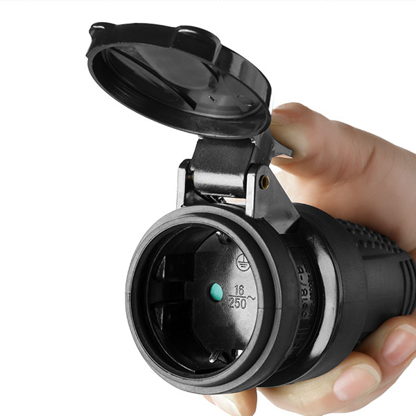 Розетка ПРОФЕССИОНАЛ обрезиненная, 16А/250В/ IP44