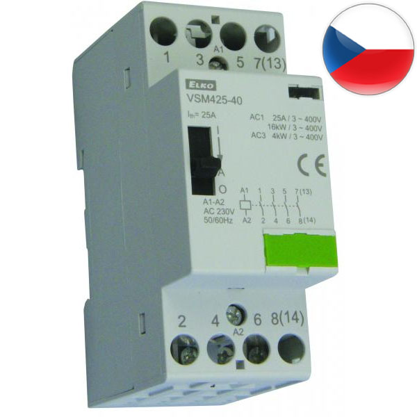 Контактор модульный VSM425 25А с ручным управлением