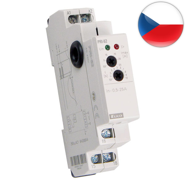 Реле контроля тока PRI-52 (0,5-25 A)